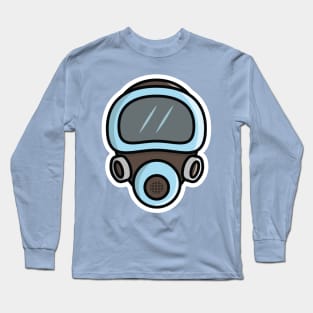 Full Face Gas Mask Sticker vector illustration. People safety objects icon concept. Full face respirator mask for smoke protection sticker design logo. Long Sleeve T-Shirt